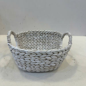 Panier de rangement multifonctionnel et polyvalent en jacinthe d'eau ovale de luxe, écologique, Vietnam - Product Image 4