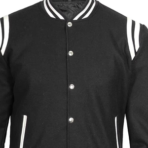 Men's Padded <b>Jackets</b> Winter Full Zipper Outwear Casual Windproof Bomber Varsity Coat <b>Jacket</b> <b>Black</b> Colour Full Sleeve Casual Wear - Product Image 4