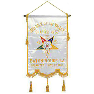 Bannières de station Amaranth de qualité supérieure, brodées à la machine, avec logo et couleur personnalisés, toutes tailles disponibles - Product Image 3