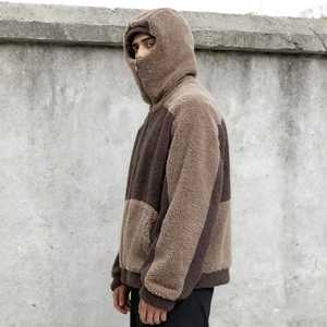 เสื้อแจ็กเก็ตมีซิปแบบสวมศีรษะสำหรับผู้ชายหน้ากากขนแกะหนาอบอุ่นสำหรับฤดูหนาว - Product Image 3