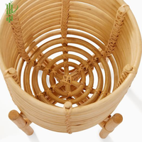 Support de plante en rotin fait à la main, pot de plante d'intérieur plaqué pour salon, patio, bureau, vente en gros au Vietnam pour les fêtes