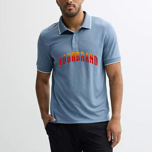 Camisetas Polo de calidad premium manga corta personalizada su logotipo marca 100% algodón de talla grande cuello vuelto Polo para hombres - Product Image 1