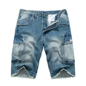 กางเกงยีนส์ขาสั้นสไตล์ลำลองแบบไฮสตรีท ขายส่ง กางเกงยีนส์ขาสั้นผู้ชายแบบทำสีซีดสไตล์วินเทจสำหรับฤดูร้อน - Product Image 3