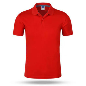 Logo promotionnel personnalisé couleur unie couleur unie vierge polo brodé pour hommes - Product Image 1