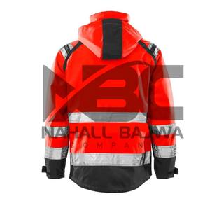 Ropa de construcción de seguridad de invierno popular al por mayor logotipos impermeables reflectantes de alta visibilidad hechos de algodón, nailon y poliéster - Product Image 2