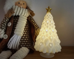 Ensemble trois élégant laiton Antique lumière LED photophore bougeoirs IP68 étoile découpe arbres de noël hiver vacances décor extérieur - Product Image 2