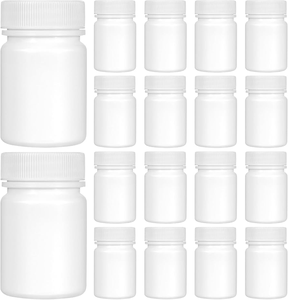 Boîte en plastique blanc, pot en polyéthylène, flacon pour produits de santé, boîte ronde pour capsules et comprimés, à prix avantageux - Product Image 3