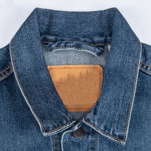 <b>Vintage</b> Denim Long-Sleeved Men's Jeans Jacket for Men Basic Solid Color Ripped Hole Washed Lapel Casual Hip Hop Streetwear - Product Image 6