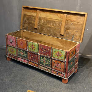 Caja de Madera Pintada Rústica para Muebles del Hogar, Uso General en Sala de Estar - Product Image 2