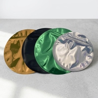 Sac en Mylar de forme ronde, pochette circulaire anti-odeur avec fermeture éclair thermoscellable pour bijoux, échantillons, bonbons, petits lots, impression numérique