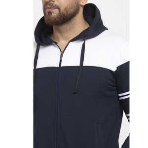 Survêtement de sport en coton pour homme, survêtement décontracté 2 pièces avec logo personnalisé, ensemble avec capuche, design de qualité pour la saison hivernale - Product Image 2