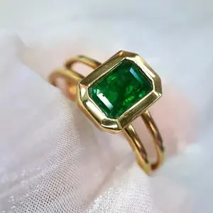 แหวนหมั้นเพชรทรงกลมเจียระไนแบบบริลเลียนท์ เงินแท้ 925 ชุบทองคำขาว ทองคำเหลือง ทองคำชมพู 14K สำหรับงานแต่งงานและวันครบรอบสำหรับผู้หญิง - Product Image 2