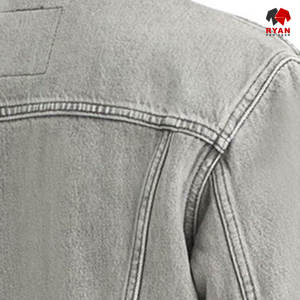 Chaqueta Vaquera Personalizada para Hombre Ryan Pro Gear, Cierre de Botones Cómodo, Logotipo Personalizado, Estilo Sólido - Product Image 6