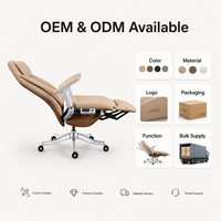 Chaise de bureau ergonomique inclinable moderne avec repose-pieds, chaise de direction intelligente pour le bureau à domicile
