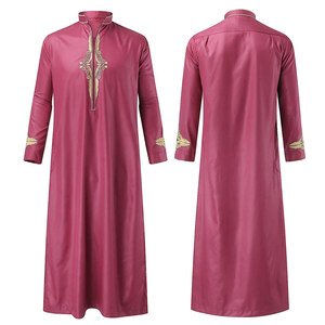 Nouveaux modèles arabes 2024 Jubba Thobe professionnel pour hommes Respirant Grande taille Vêtement musulman traditionnel Prix raisonnable Vintage - Product Image 6
