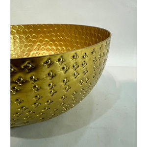 Moderno Tazón Decorativo Dorado Grande con Textura Martillada, Precio al por Mayor - Product Image 2