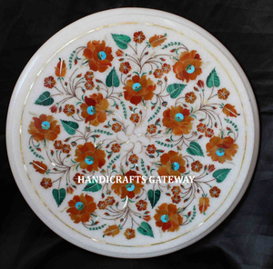 Excellent Quality <b>Dining</b> Room Furniture <b>White</b> <b>Marble</b> Home Decorative Stone <b>Marble</b> Inlay <b>Dining</b> <b>Table</b> Top From Indian Suppliers - Product Image 1