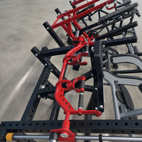 Machine à ramer Smith à charge libre robuste avec barres de guidage et barre multi-prise pour l'entraînement de force en salle de sport commerciale