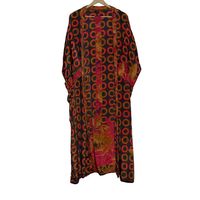 Robe longue kimono en soie florale pour femme, peignoir bohème indien pour l'été, le printemps, l'automne et la nuit