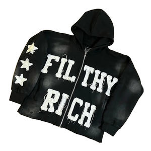 Sudadera con Capucha para Hombre, de Algodón Grueso, Lavado Ácido, Estilo Urbano Vintage, Acabado Retro, Corte Regular Informal, Forro Ecológico - Product Image 5