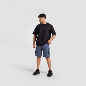 Shorts cargo en toile 100% polyester, coupe classique, taille XS, avec logo décoratif pour le golf - Product Image 4