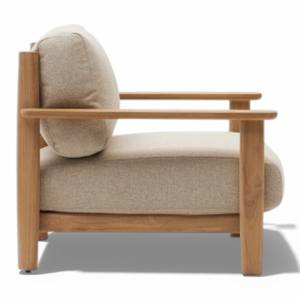 Modern Japandi style solid teak wood sofa <b>chair</b> Nordic style minimalist living room furniture <b>lounge</b> <b>chair</b> for home and hotel - Product Image 3
