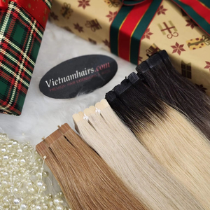 Meilleure qualité 100% extensions de bandes de cheveux humains bruts vietnamiens cuticule complète Super Double extrémités dessinées qualité d'exportation fabriquée au Viet Nam - Product Image 1