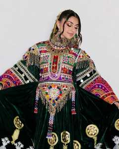 Meilleure vente robes de style afghan pour femmes robe tribale afghane décontractée à la mode avec broderie simple pour femmes dame fille - Product Image 2