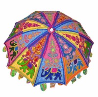 Parapluie traditionnel indien grand et élégant 100% coton pour la maison, les fêtes, les décorations de mariage, les cadeaux de fête prénuptiale, les cadeaux d'anniversaire, Hari Om