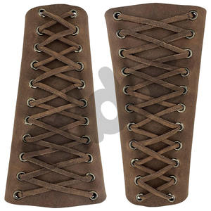 Gelang kulit Full Grain, Pelindung tangan pelindung pergelangan tangan untuk olahraga luar ruangan, latihan menembak busur untuk Panah 2 Set 2 - Product Image 5