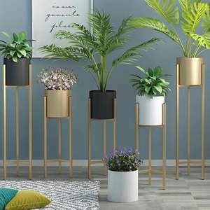 Jardinière décorative unique en métal conçue pour créer un impact visuel dans l'aménagement paysager extérieur et les coins des plantes d'intérieur - Product Image 6