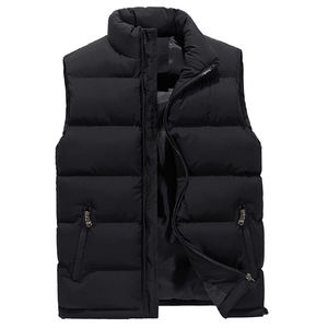 Chaqueta acolchada personalizada para hombre, abrigo ligero resistente al agua, con capucha, sin mangas, brillantes, para invierno - Product Image 1