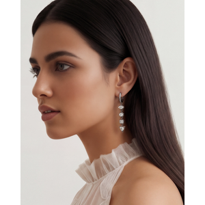 ต่างหูเพชรทรงหยดน้ำ - Product Image 2