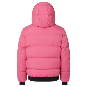 Blouson d'hiver matelassé rose à capuche pour homme, style streetwear, léger, chaud et isolé, avec motif, fabrication B2B - Product Image 3