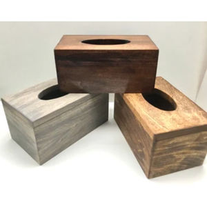 Couvercle de boîte à mouchoirs en bois écologique rectangulaire distributeur de mouchoirs en papier porte-serviettes en bois naturel moderne - Product Image 5