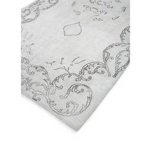 Tapis vintage en laine ivoire noués à la main Pae-475, motifs médaillon rectangulaires en puzzle pour la maison, le salon ou le couloir, pour adolescents - Product Image 2