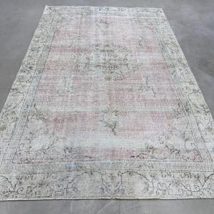 พรมวินเทจขนาดใหญ่ 6.1x10 ฟุต (187x304 ซม.) พรมโมร็อกโกสีเทาแบบตุรกี - Product Image 1