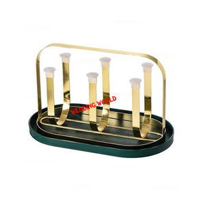 Vente chaude Porte-gobelet en métal de qualité supérieure Porte-verre de créateur fait à la main Couleur personnalisée Vente en gros Nouveau support de tasse - Product Image 4