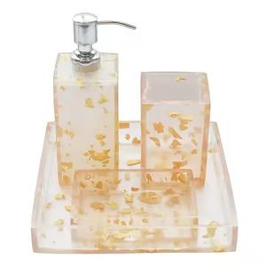 Ensemble de salle de bain design unique blanc et argent organisateur minimaliste adapté aux maisons bureaux salles de bain invités et spas - Product Image 3