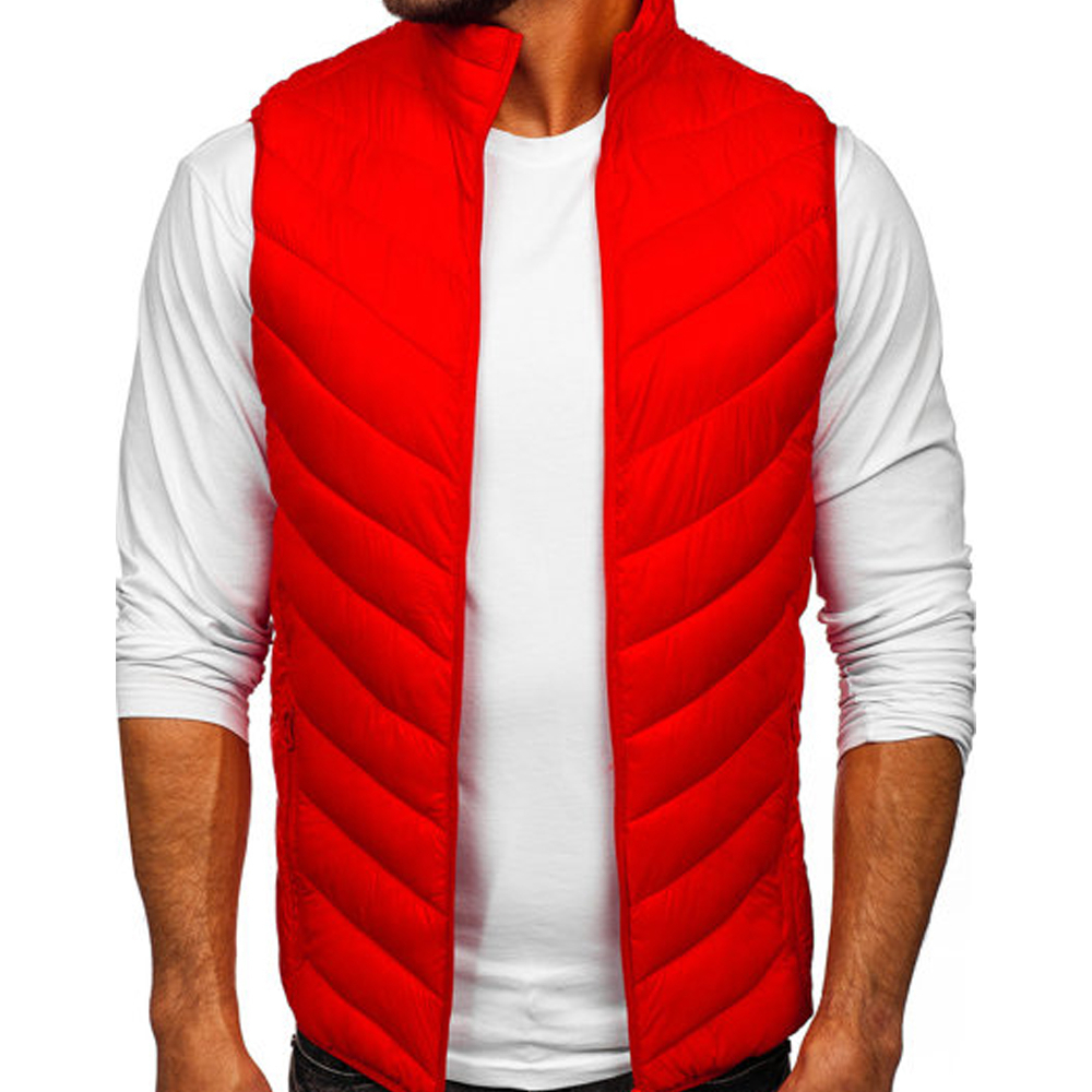 Winter Sleeveless Glossy Puffer Vest Jacket Custom Logo Waterproof Shiny Bubble Men's Vests Breathable Puffer Vest 2025