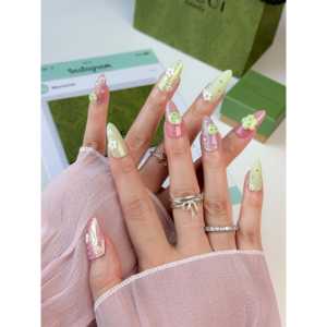 Matcha อารมณ์กดบนเล็บศิลปะที่ไม่ซ้ำกันและมีสไตล์ - Product Image 3