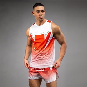 Maillot de basket-ball à impression numérique, vêtements de sport pour hommes, vente en gros personnalisée, haute qualité, séchage rapide, respirant, 100% polyester, débardeur - Product Image 1
