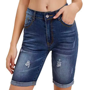 Short en jean à motif de strass Streetwear Jorts respirant Cargo Rhinestone Shorts - Product Image 1