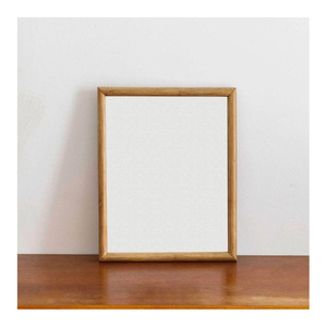 Rustic Handmade Natural Wood Mirror Frame Rectangle Vertical Wall Mount Luxurious Handwoven Rattan & Solid Wood Frame Collection - Product Image 5