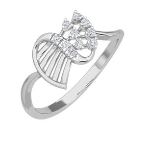 Bague de mariage Moissanite en or blanc 14 carats, bague de fiançailles fantaisie en diamant, cadeau d'anniversaire pour femme - Product Image 1