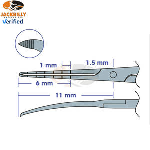 Pinzas para Capsulorrexis de Acero Inoxidable con Puntas Afiladas y Dentadas, Instrumentos Quirúrgicos Oftálmicos con Certificación MOL - Product Image 5