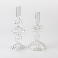 Bougeoir pilier en verre au design unique pour la décoration de la maison