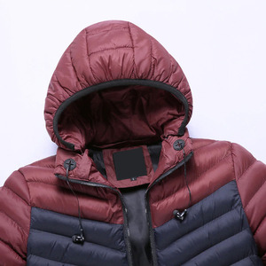 Veste d'hiver décontractée pour homme, style streetwear, doudoune avec motif de mouflon, veste bomber à capuche en coton, col montant et fermeture éclair - Product Image 3