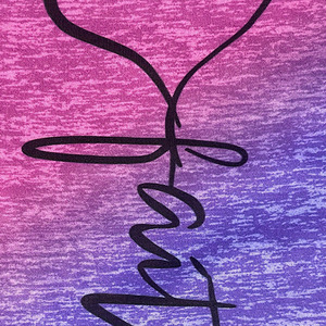 Tendance de la mode décontracté été tout-en-un lettres de couleur graduelle amour femmes cou à manches courtes 100% coton Anti-boulochage T-shirt - Product Image 2