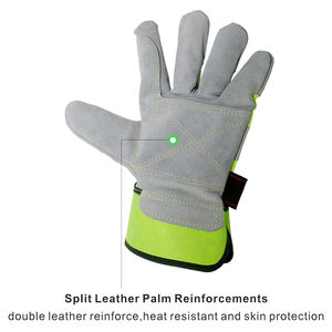 Guantes de trabajo de cuero de punto 2025 de alta calidad Función antiimpacto de MOQ bajo Buen precio Doble Palma con servicio OEM - Product Image 3